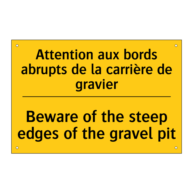 Attention aux bords abrupts de  /.../ - Beware of the steep edges of the  /.../