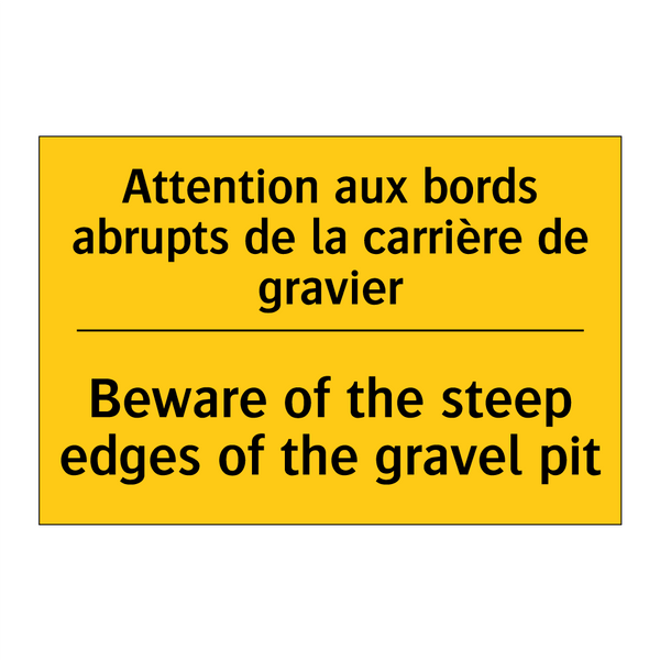 Attention aux bords abrupts de  /.../ - Beware of the steep edges of the  /.../