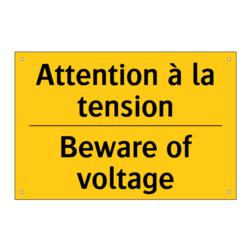 Attention à la tension - Beware of voltage