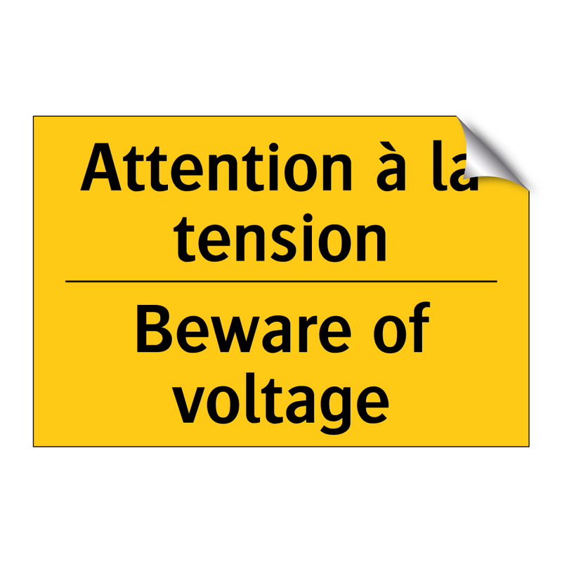 Attention à la tension - Beware of voltage