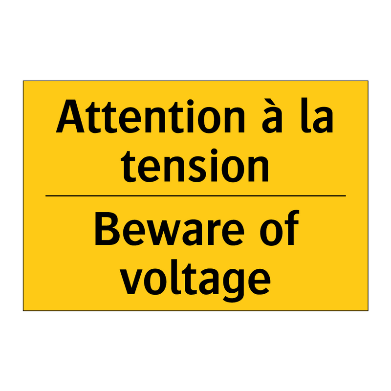 Attention à la tension - Beware of voltage