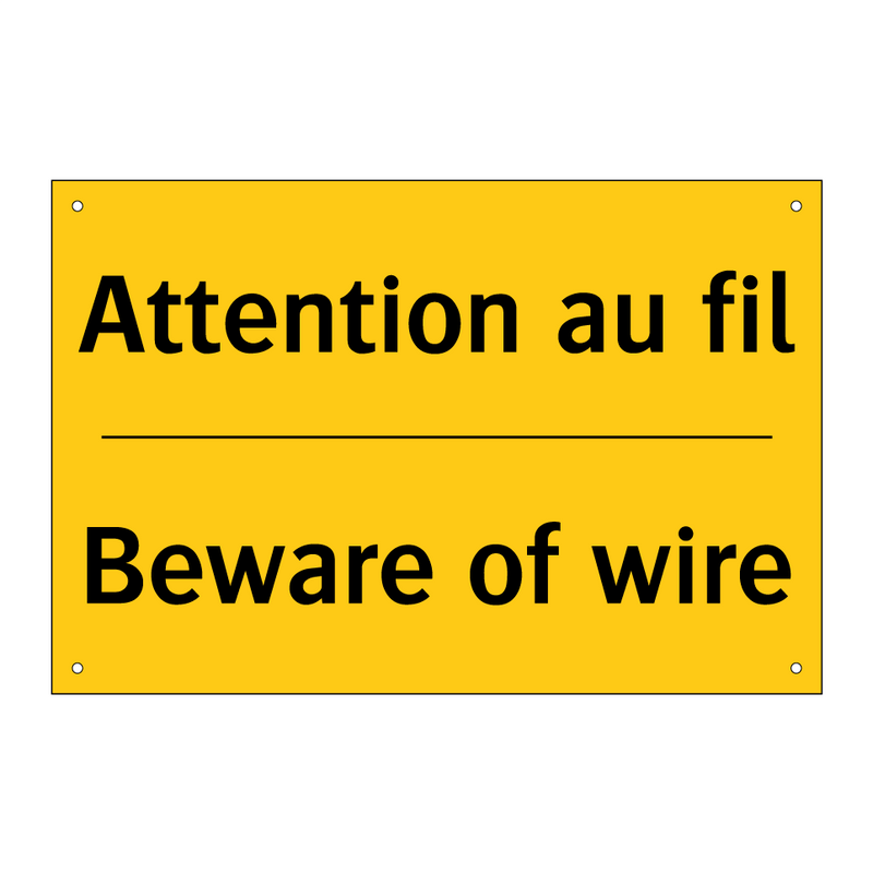 Attention au fil - Beware of wire