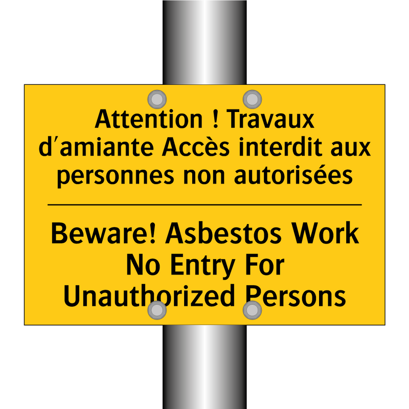Attention ! Travaux d'amiante  /.../ - Beware! Asbestos Work No Entry  /.../