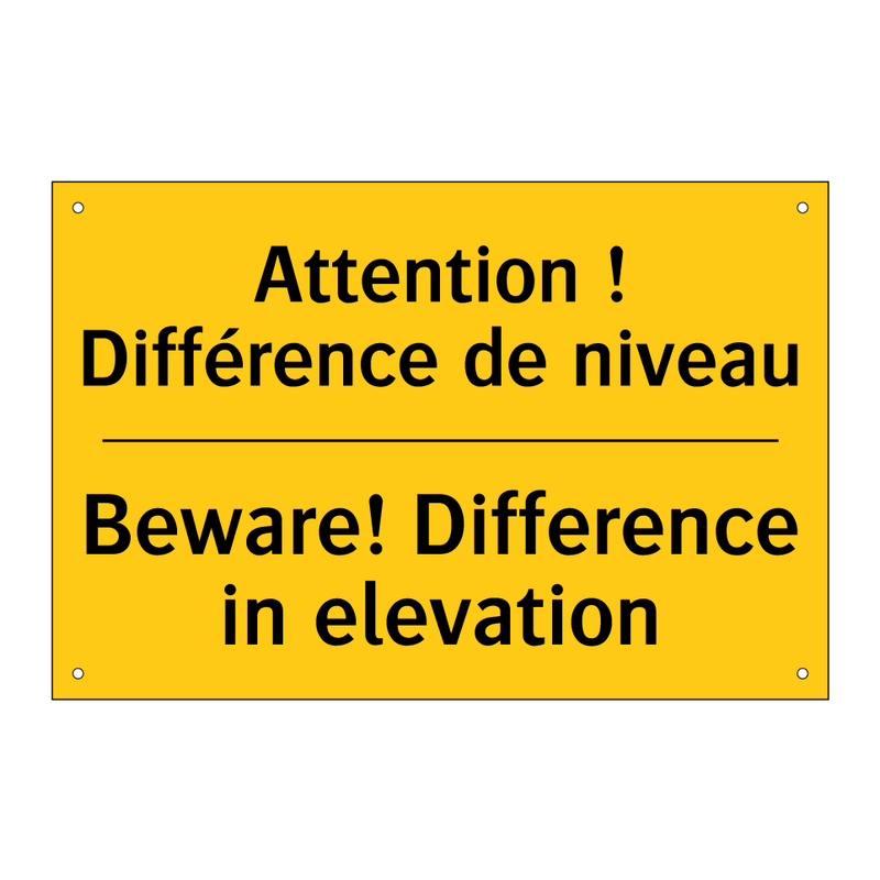 Attention ! Différence de niveau /.../ - Beware! Difference in elevation /.../