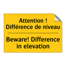 Attention ! Différence de niveau /.../ - Beware! Difference in elevation /.../
