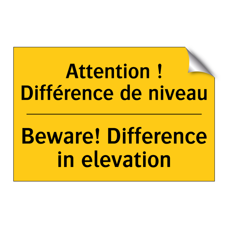 Attention ! Différence de niveau /.../ - Beware! Difference in elevation /.../