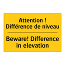 Attention ! Différence de niveau /.../ - Beware! Difference in elevation /.../