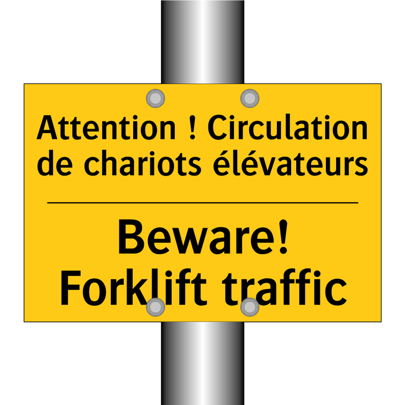 Attention ! Circulation de chariots  /.../ - Beware! Forklift traffic