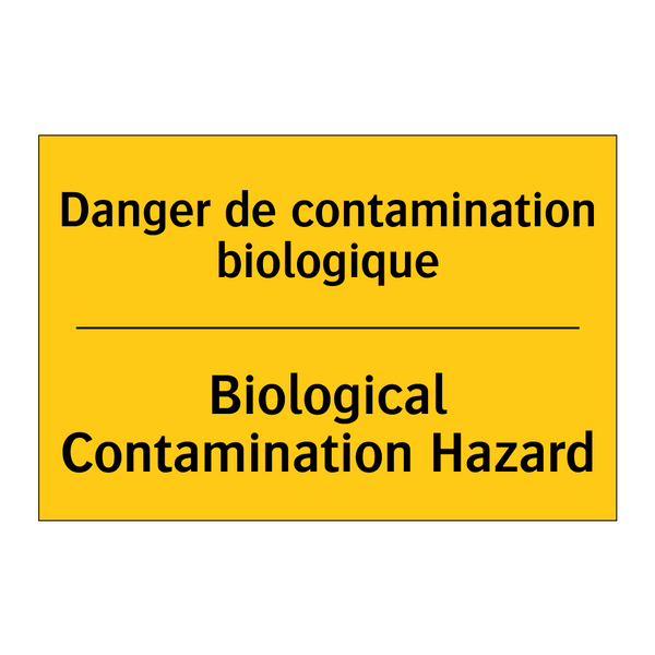 Danger de contamination biologique /.../ - Biological Contamination Hazard /.../