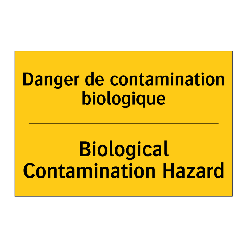 Danger de contamination biologique /.../ - Biological Contamination Hazard /.../
