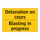 Détonation en cours - Blasting in progress