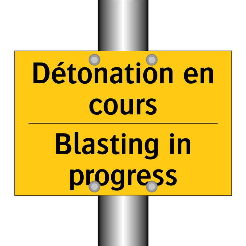 Détonation en cours - Blasting in progress