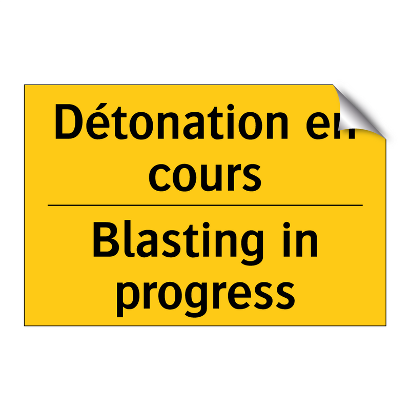 Détonation en cours - Blasting in progress