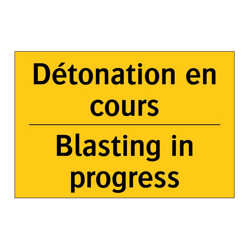 Détonation en cours - Blasting in progress