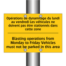 Opérations de dynamitage du lundi  /.../ - Blasting operations from Monday  /.../