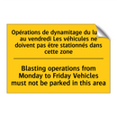 Opérations de dynamitage du lundi  /.../ - Blasting operations from Monday  /.../