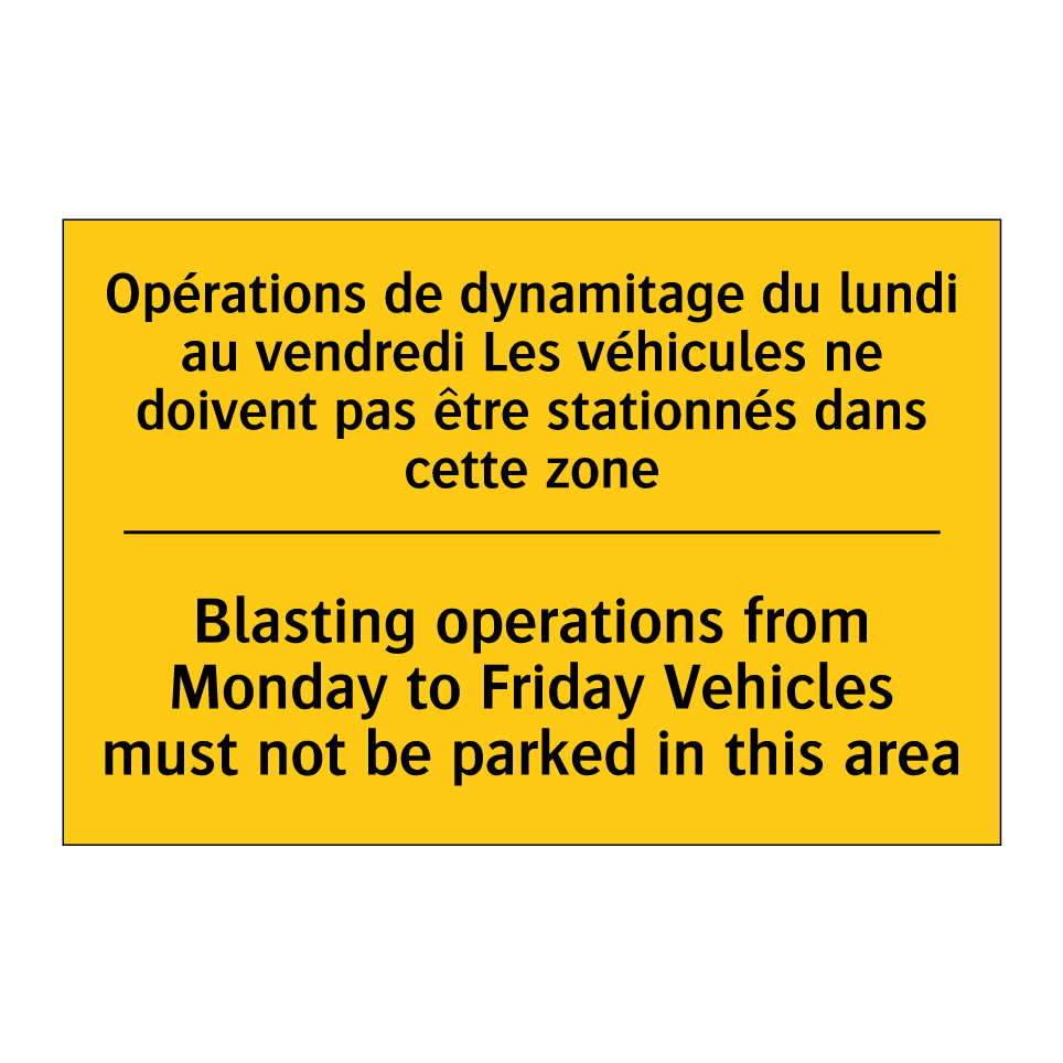 Opérations de dynamitage du lundi  /.../ - Blasting operations from Monday  /.../
