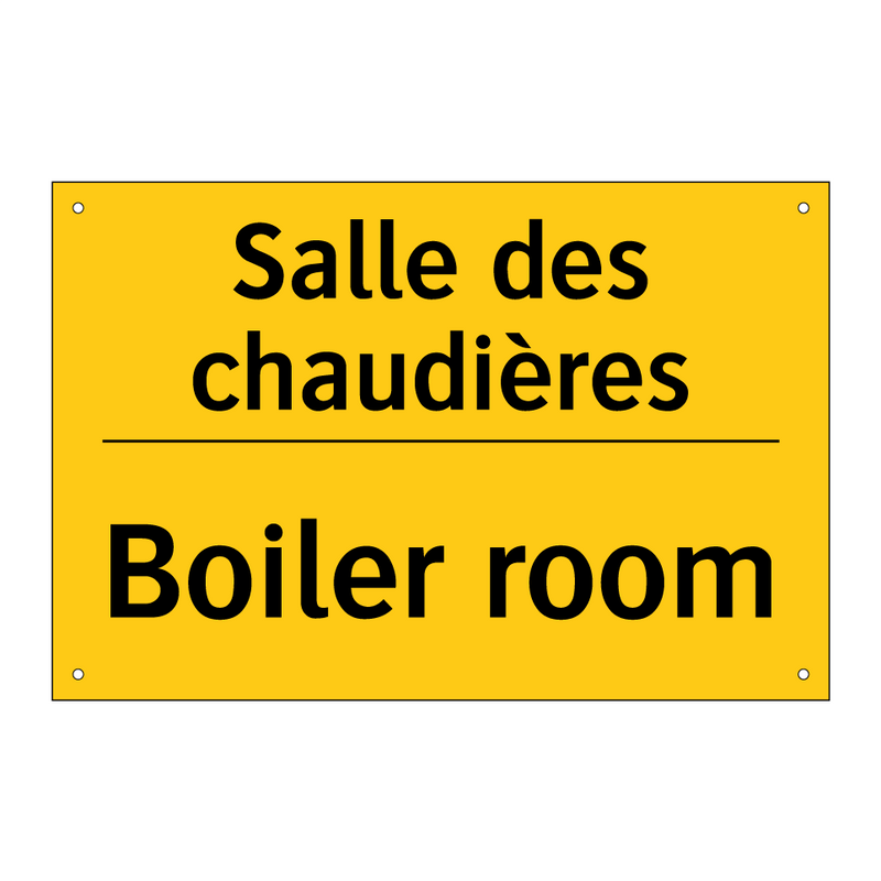 Salle des chaudières - Boiler room