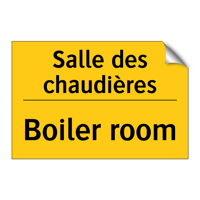 Salle des chaudières - Boiler room