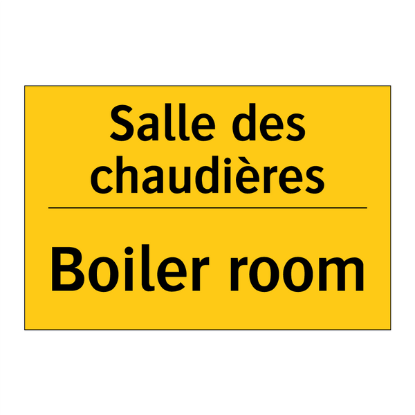 Salle des chaudières - Boiler room