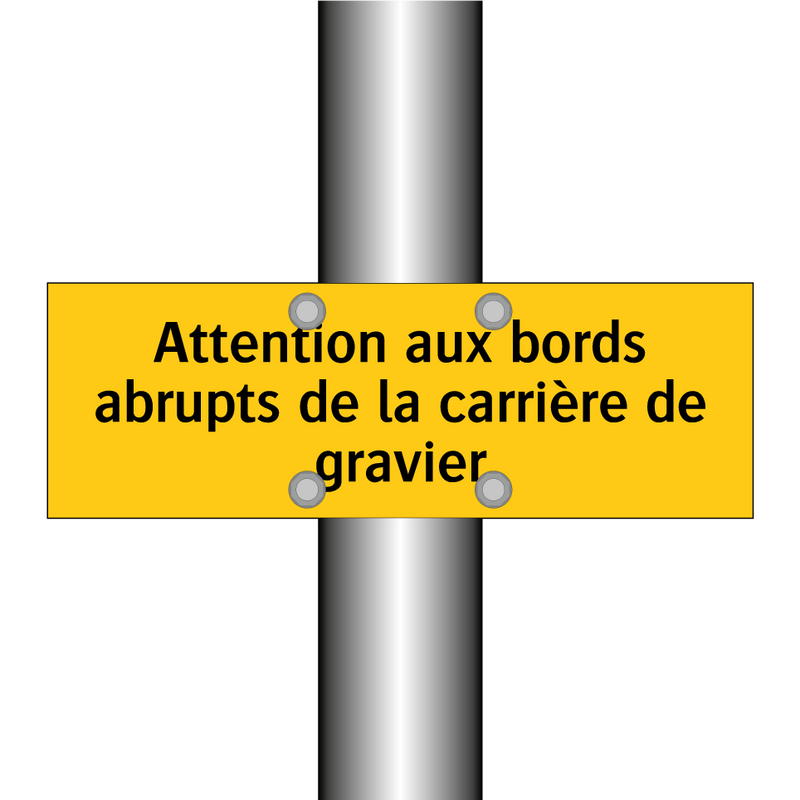 Attention aux bords abrupts de la carrière de gravier