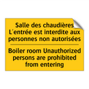 Salle des chaudières L'entrée  /.../ - Boiler room Unauthorized persons  /.../