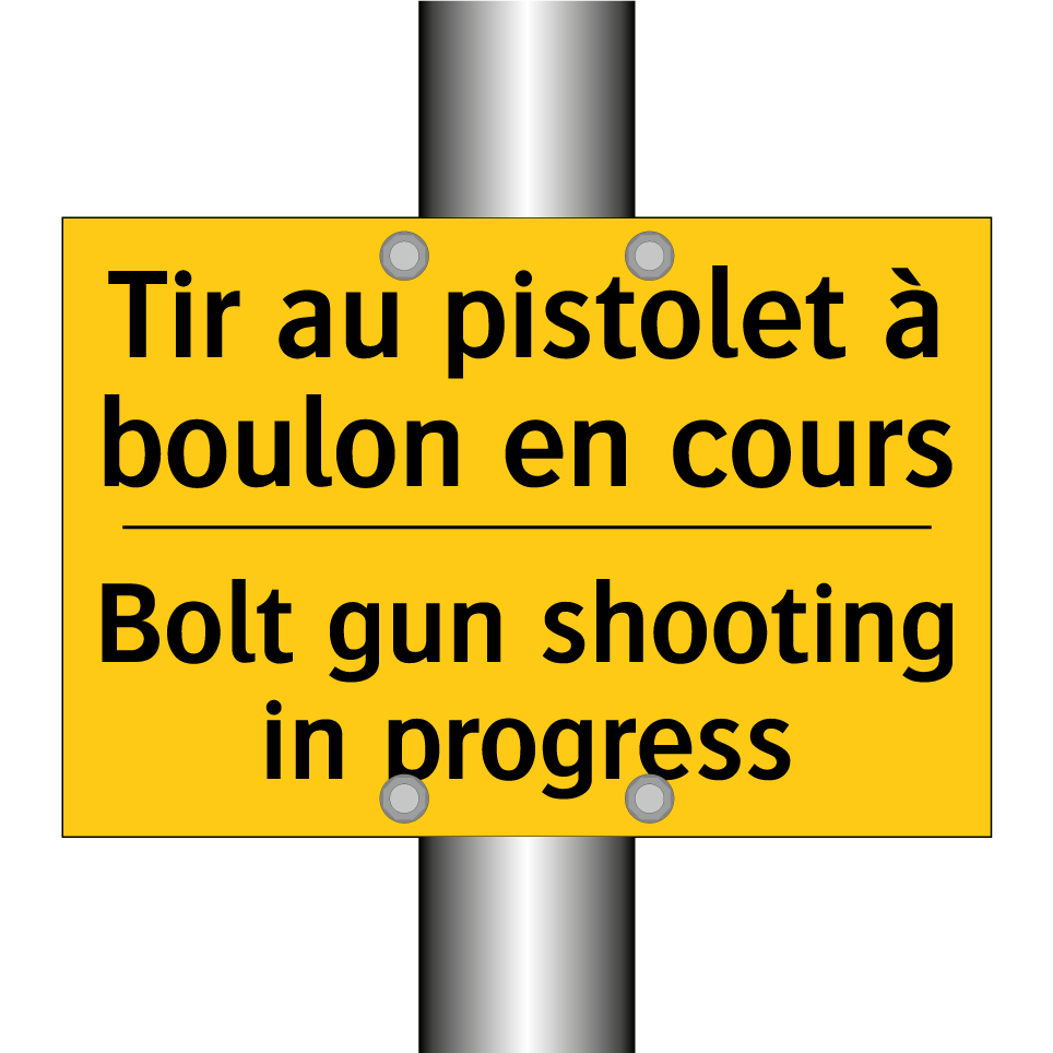 Tir au pistolet à boulon en cours /.../ - Bolt gun shooting in progress