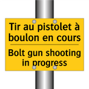 Tir au pistolet à boulon en cours /.../ - Bolt gun shooting in progress