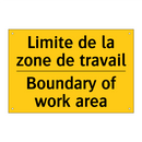 Limite de la zone de travail - Boundary of work area
