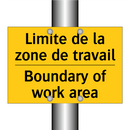 Limite de la zone de travail - Boundary of work area