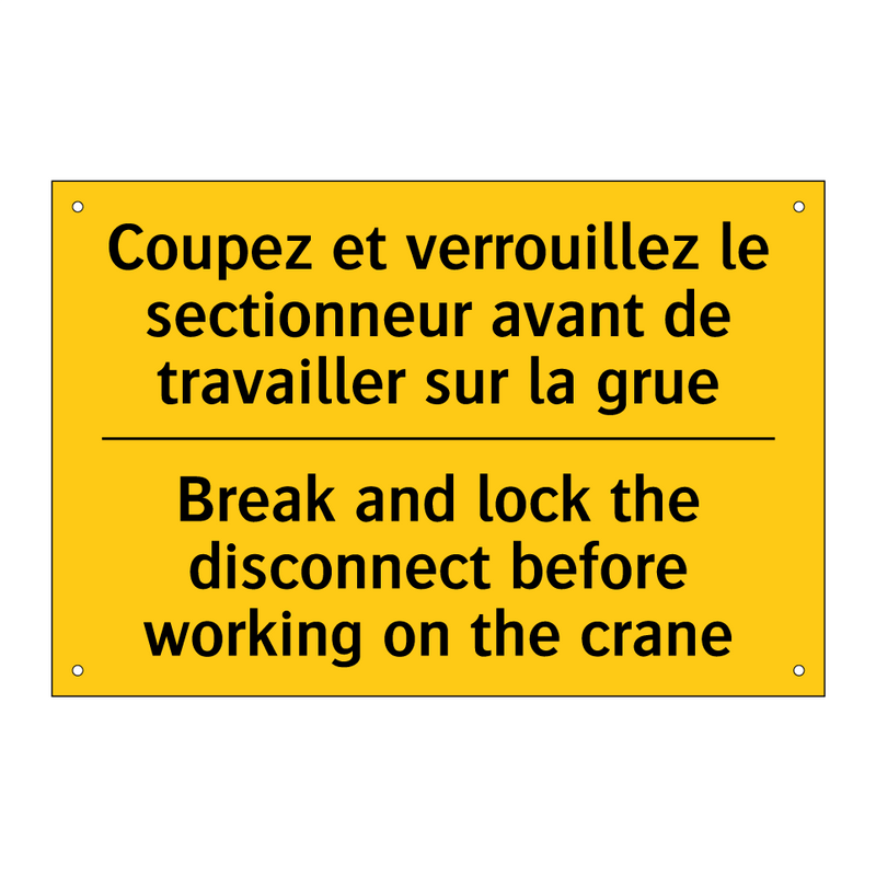 Coupez et verrouillez le sectionneur  /.../ - Break and lock the disconnect  /.../