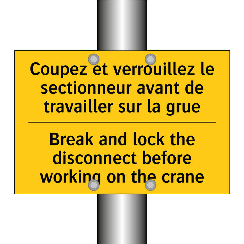 Coupez et verrouillez le sectionneur  /.../ - Break and lock the disconnect  /.../