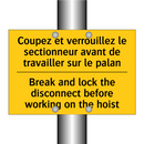 Coupez et verrouillez le sectionneur  /.../ - Break and lock the disconnect  /.../