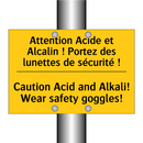 Attention Acide et Alcalin ! Portez  /.../ - Caution Acid and Alkali! Wear  /.../
