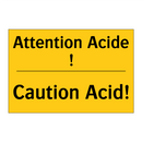 Attention Acide ! - Caution Acid!