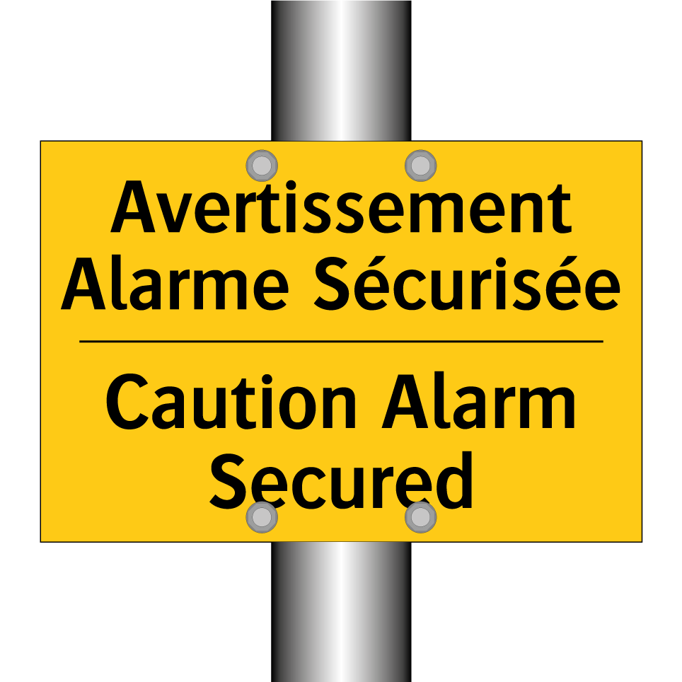 Avertissement Alarme Sécurisée - Caution Alarm Secured