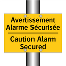 Avertissement Alarme Sécurisée - Caution Alarm Secured