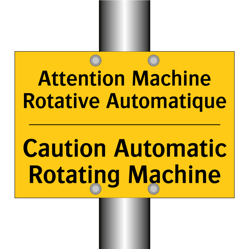 Attention Machine Rotative Automatique /.../ - Caution Automatic Rotating Machine /.../