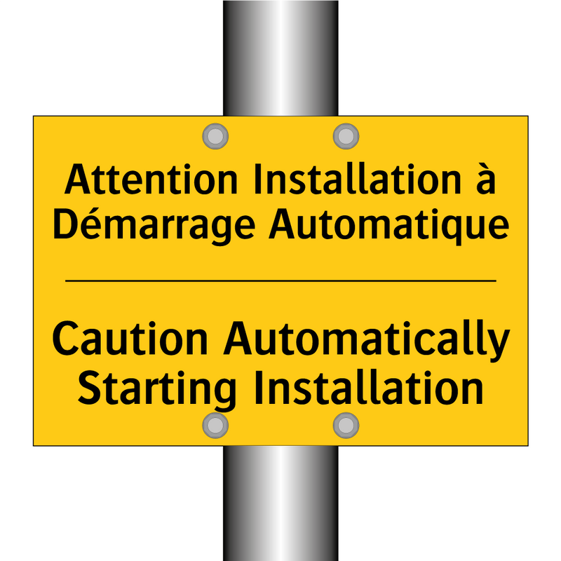Attention Installation à Démarrage  /.../ - Caution Automatically Starting  /.../