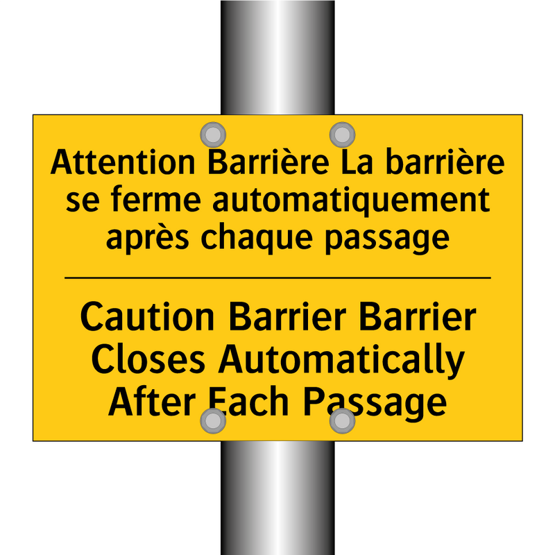 Attention Barrière La barrière  /.../ - Caution Barrier Barrier Closes  /.../