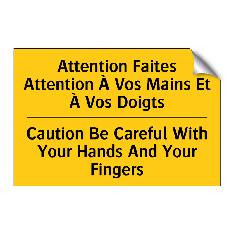 Attention Faites Attention À Vos  /.../ - Caution Be Careful With Your Hands  /.../