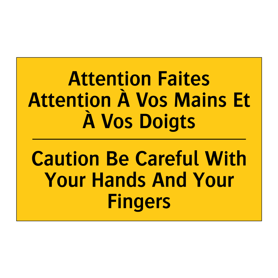 Attention Faites Attention À Vos  /.../ - Caution Be Careful With Your Hands  /.../