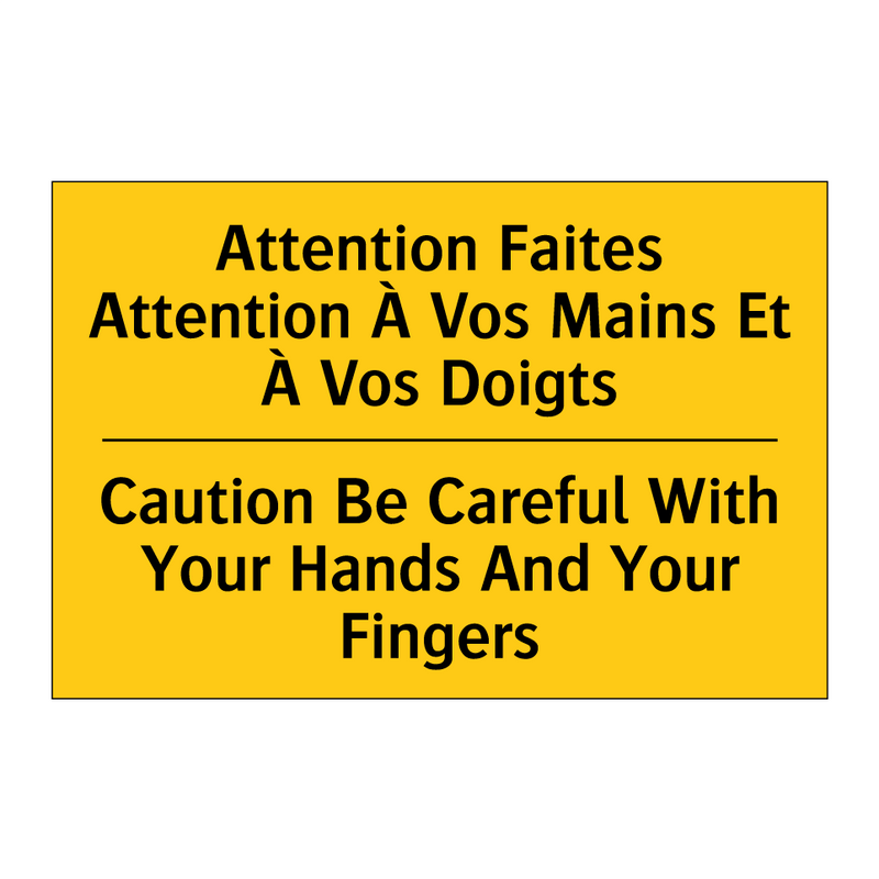 Attention Faites Attention À Vos  /.../ - Caution Be Careful With Your Hands  /.../