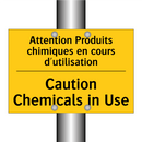 Attention Produits chimiques en  /.../ - Caution Chemicals in Use