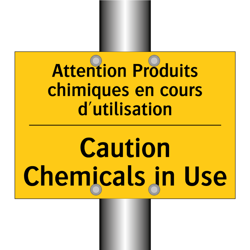 Attention Produits chimiques en  /.../ - Caution Chemicals in Use
