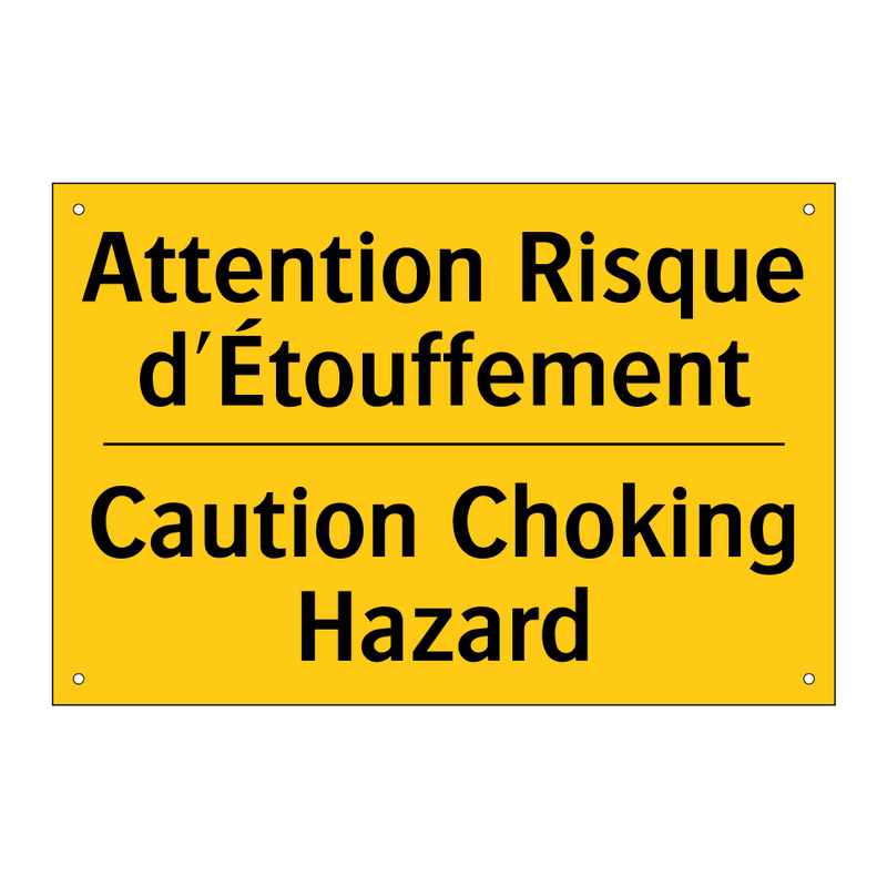 Attention Risque d'Étouffement - Caution Choking Hazard