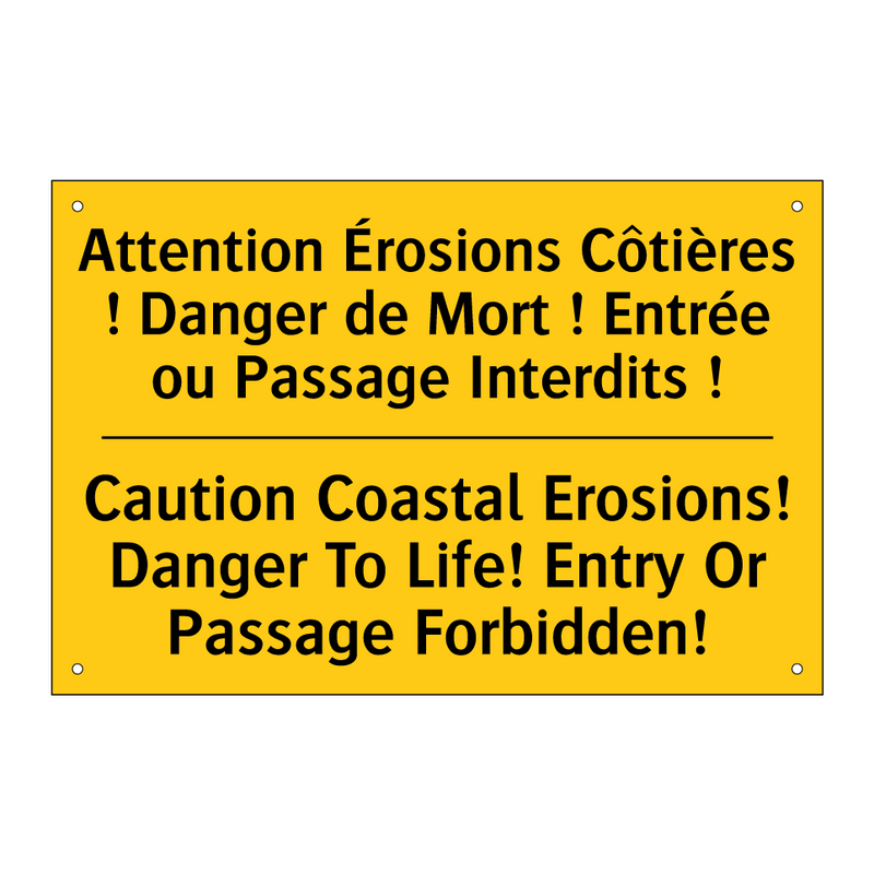 Attention Érosions Côtières !  /.../ - Caution Coastal Erosions! Danger  /.../