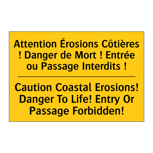 Attention Érosions Côtières !  /.../ - Caution Coastal Erosions! Danger  /.../