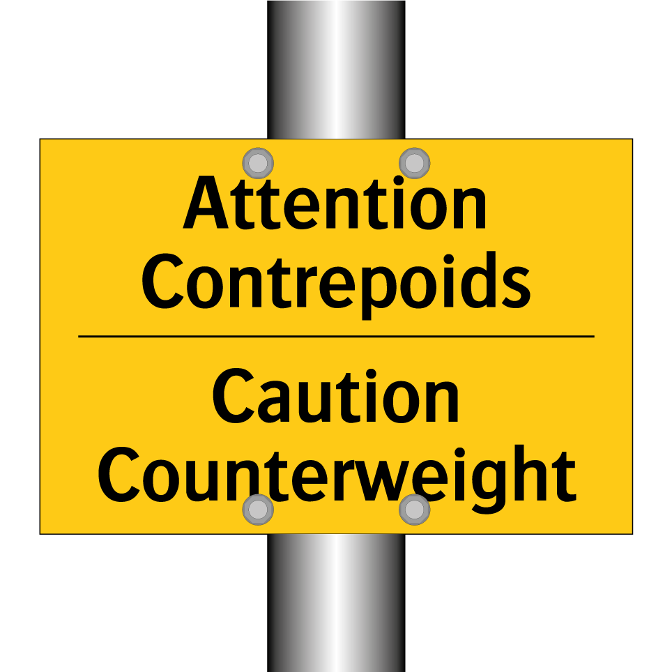Attention Contrepoids - Caution Counterweight