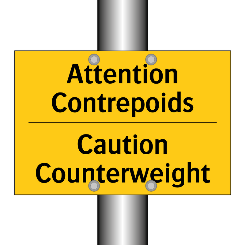 Attention Contrepoids - Caution Counterweight